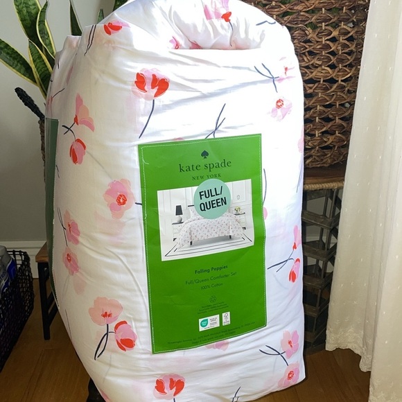 🌸Kate Spade Falling Poppies Comforter Set 🌸 NWT! Full/Queen Size - Picture 15 of 16